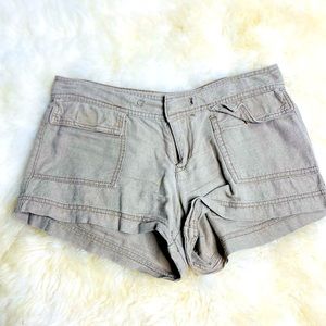 UNIONBAY Linen Blend Khaki Cargo Shorts sz 1